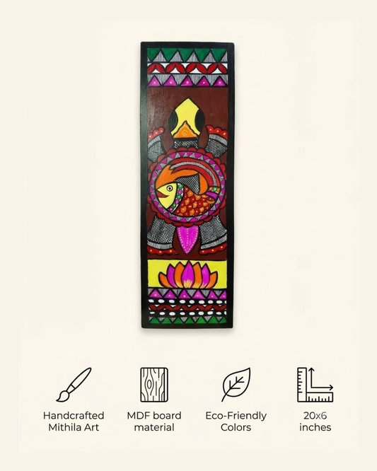 Fish Handpainted Madhubani Wall Art for Home Decor