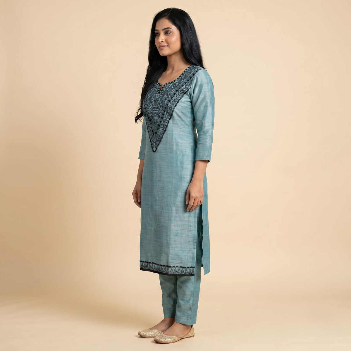 HandPainted Madhubani Kurti & Palazzo Set for Women