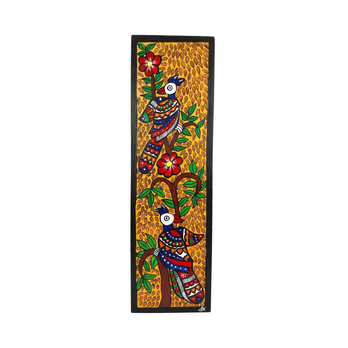 Birds & Tree of Life Handpainted Madhubani Wall Art