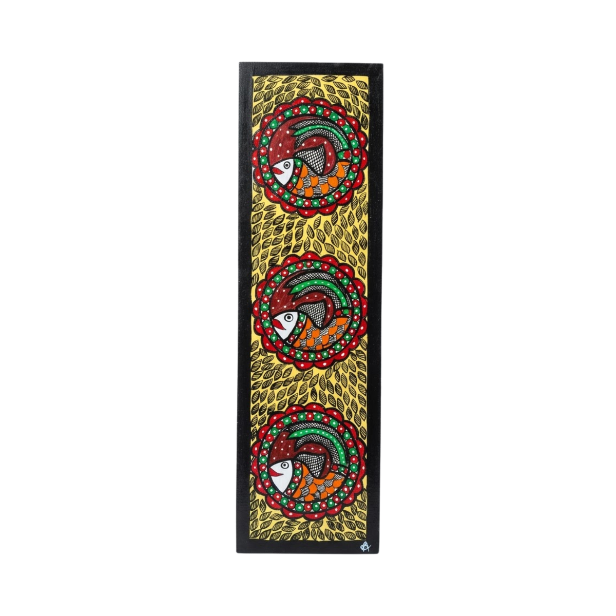 Handpainted Madhubani Fish Wall Art for Home Decor
