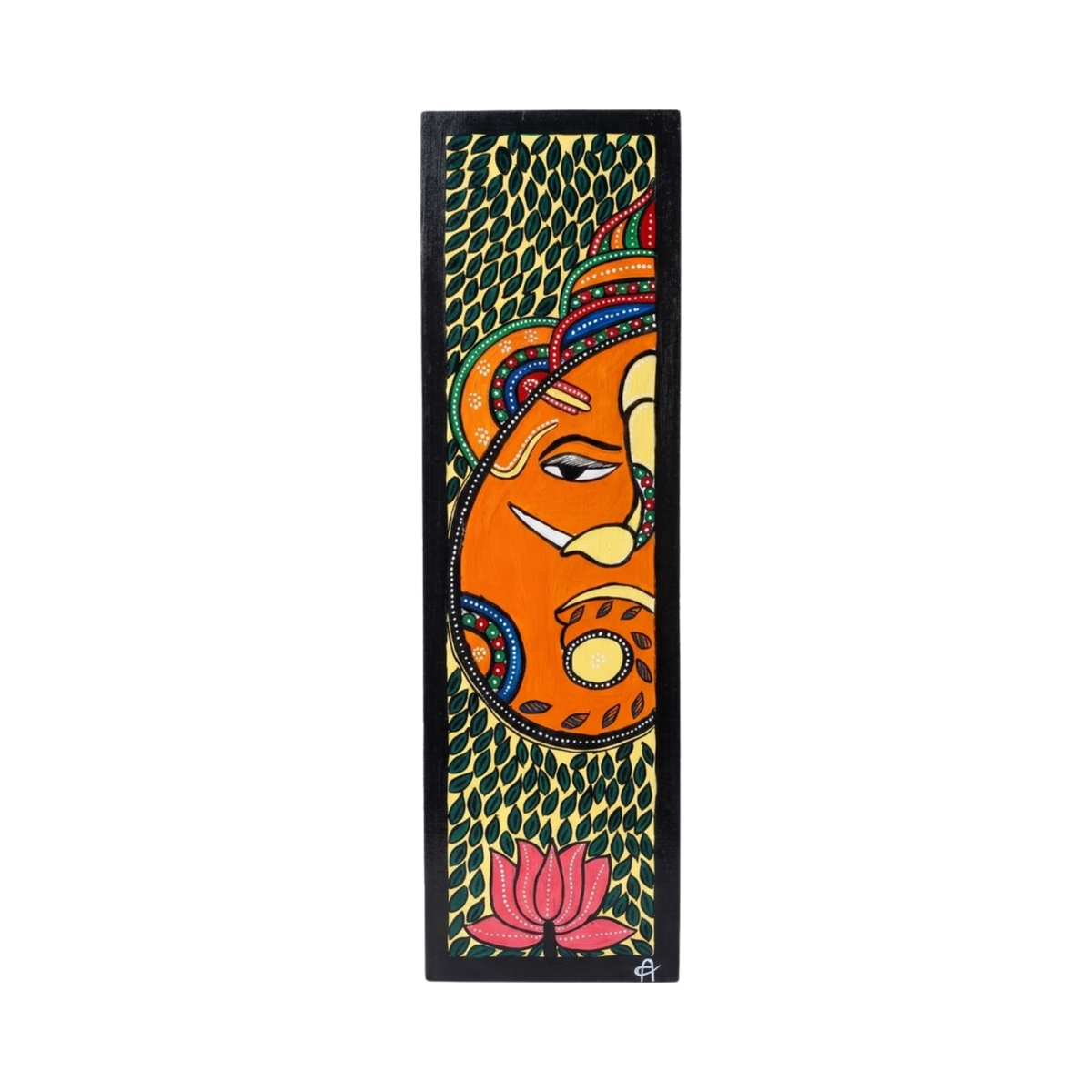 Handpainted Madhubani Ganesha Wall Art for Home Decor