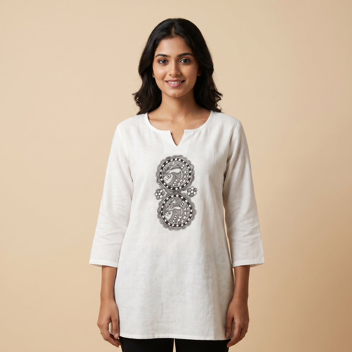 Hand-Painted Madhubani Women's Top | Ethnic Designer