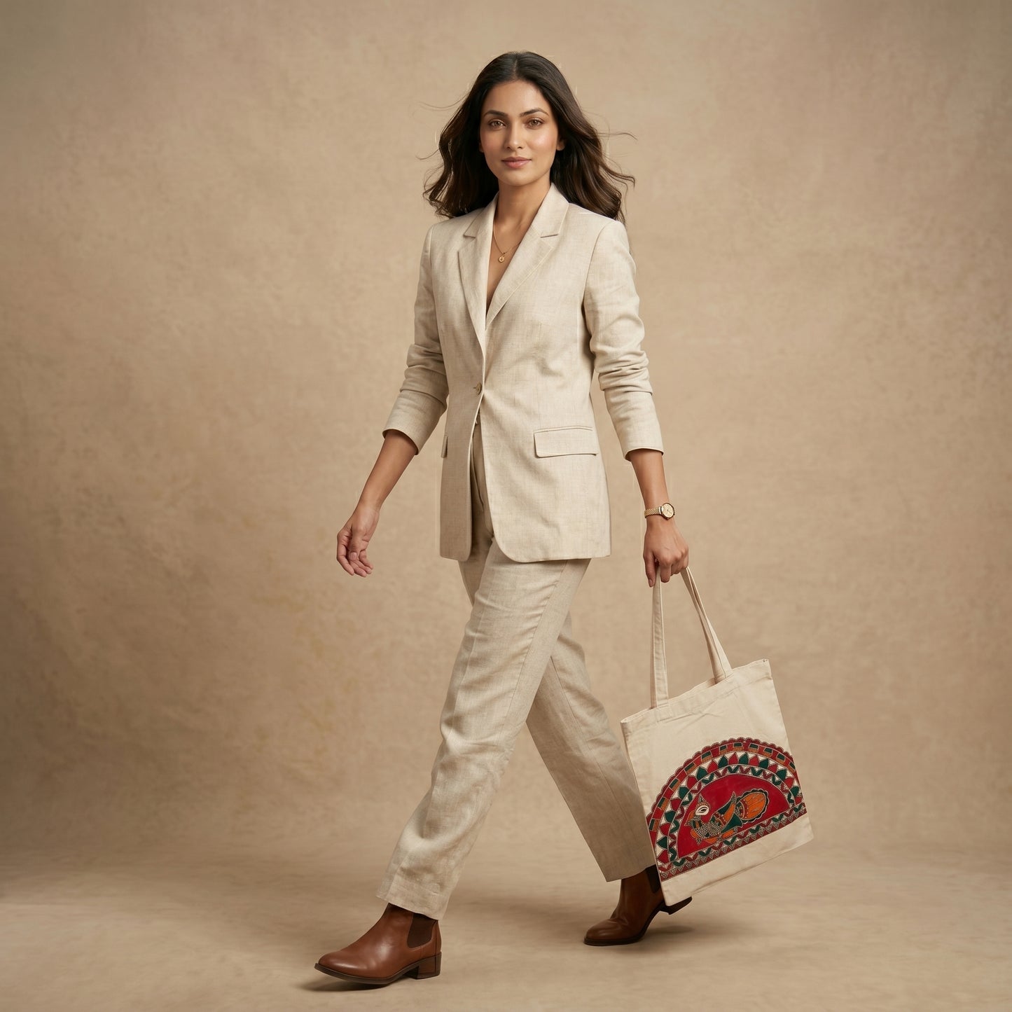 Madhubani Painting Tote Bag for Everyday Ethnic Style