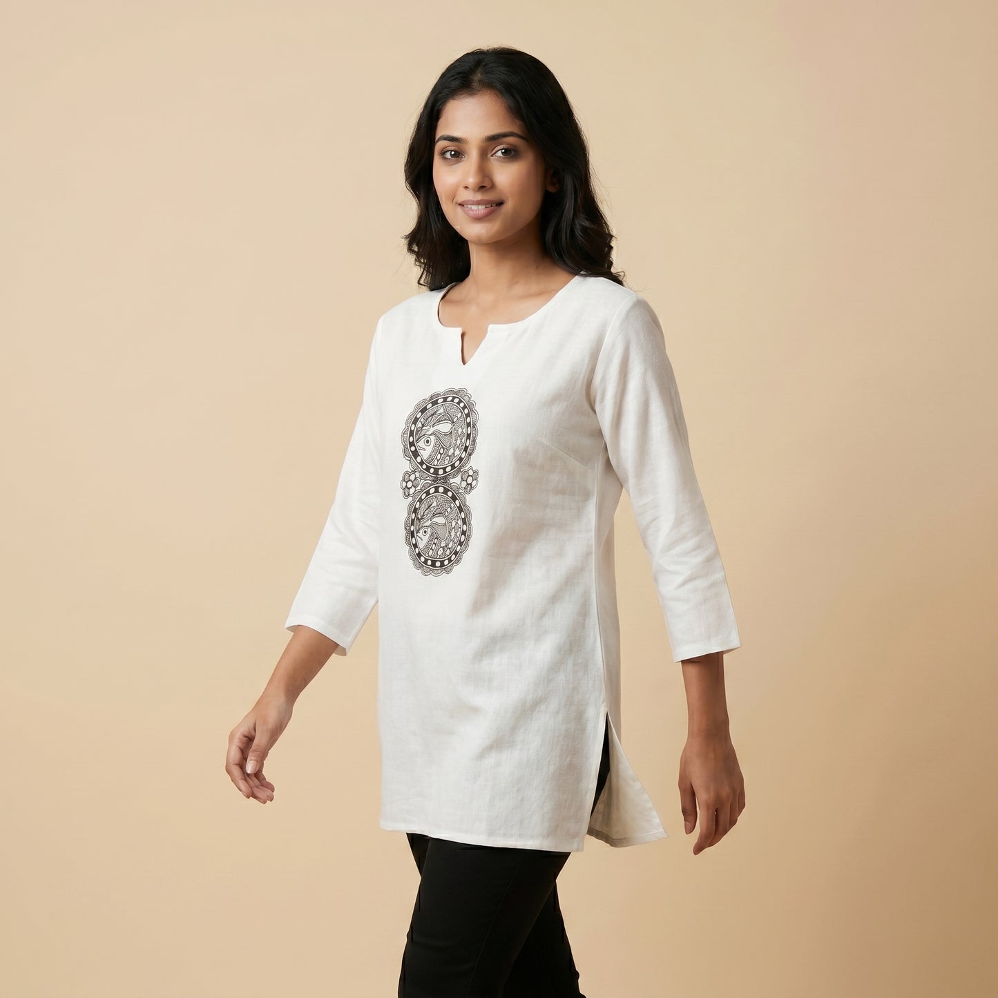 Hand-Painted Madhubani Women's Top | Ethnic Designer