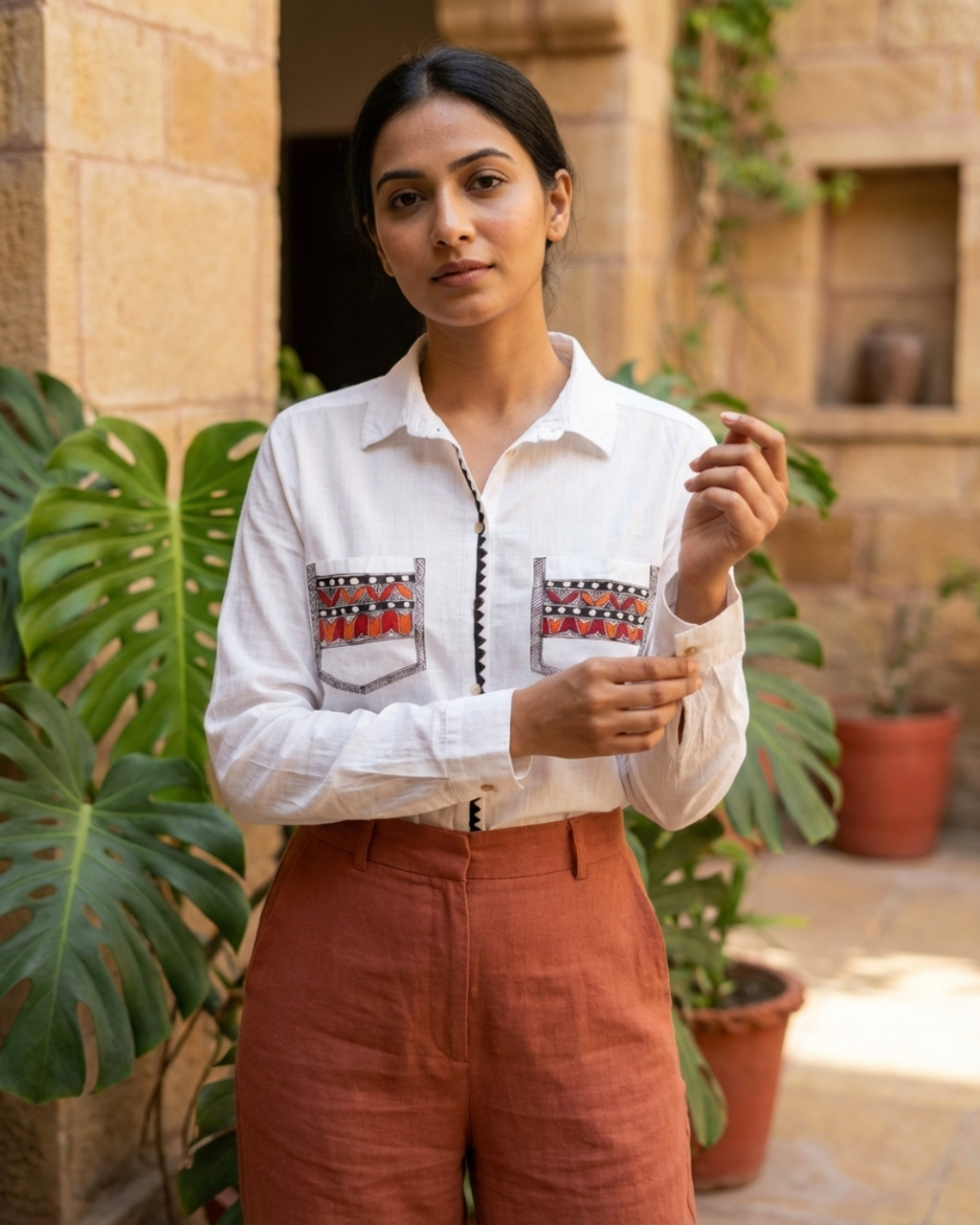 Madhubani Shirt for Women – Size L