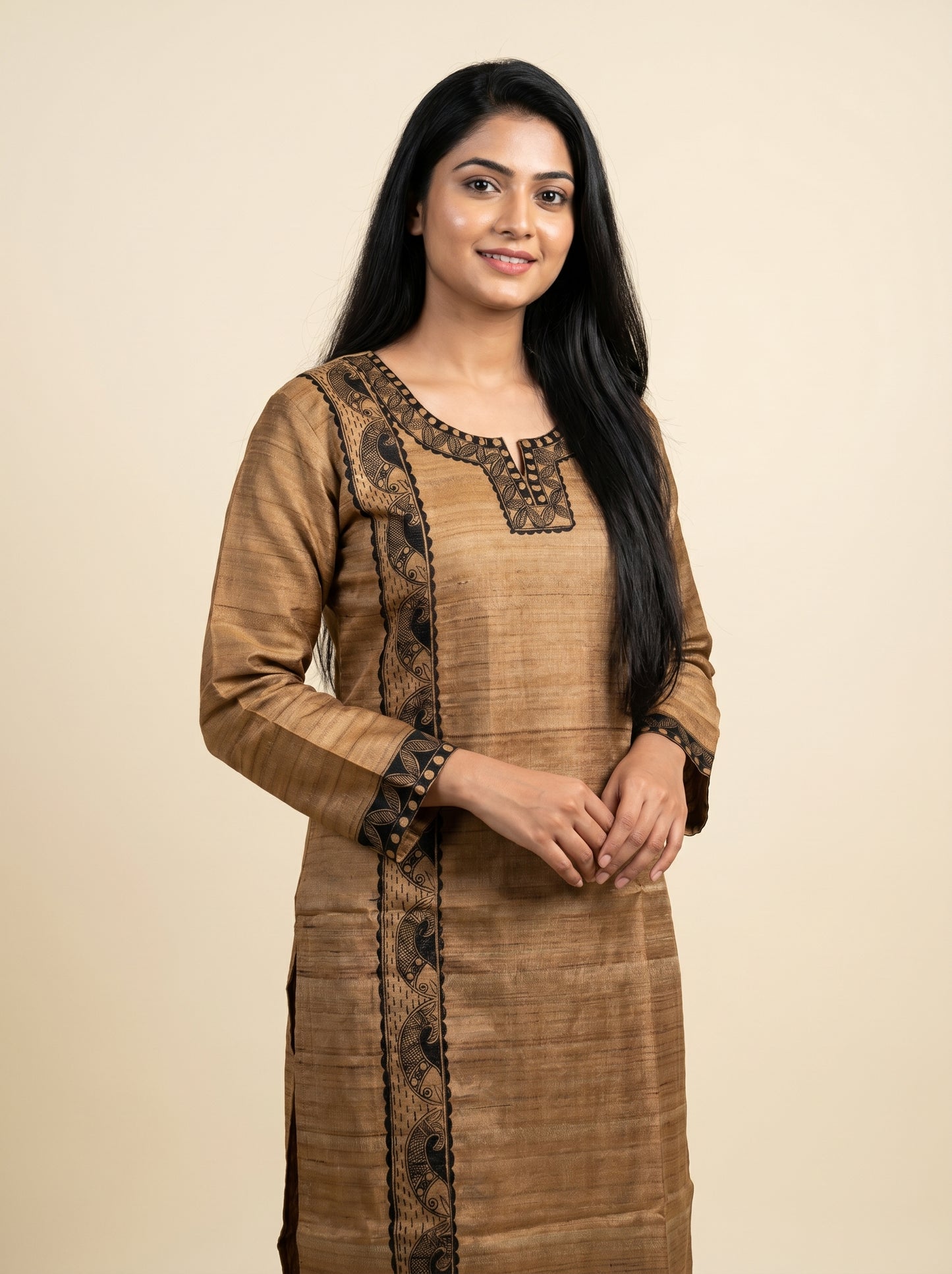 Hand-Painted Madhubani Readymade Kurti for Women