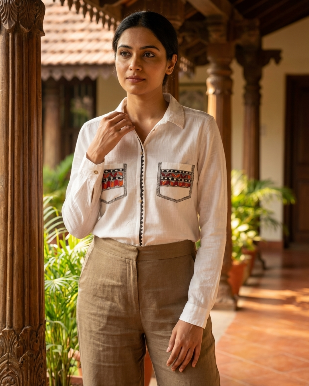 Madhubani Shirt for Women – Size L