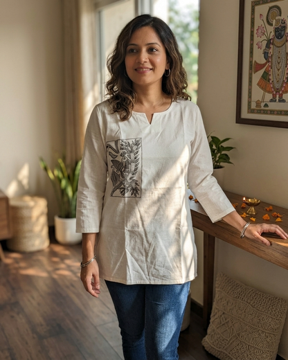 Hand-Painted Madhubani Women's Top | Ethnic Fashion