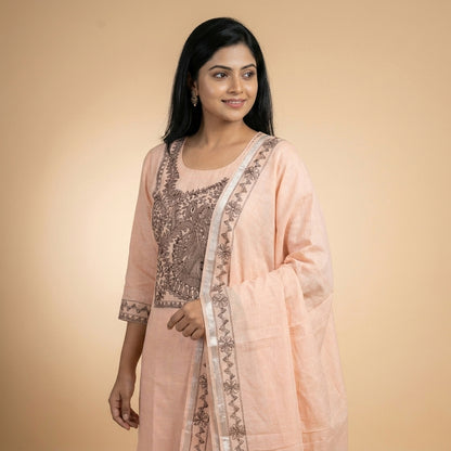 Hand-Painted Madhubani Kurti Plazzo Dupatta Set