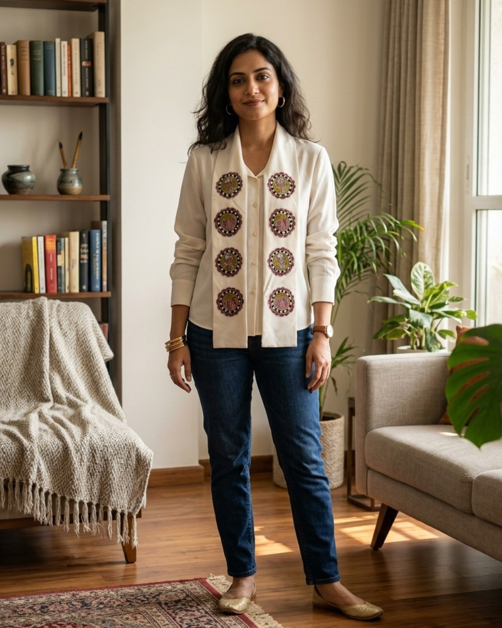 Handmade Madhubani Painting Women Shirt – Elegant Ethnic Wear