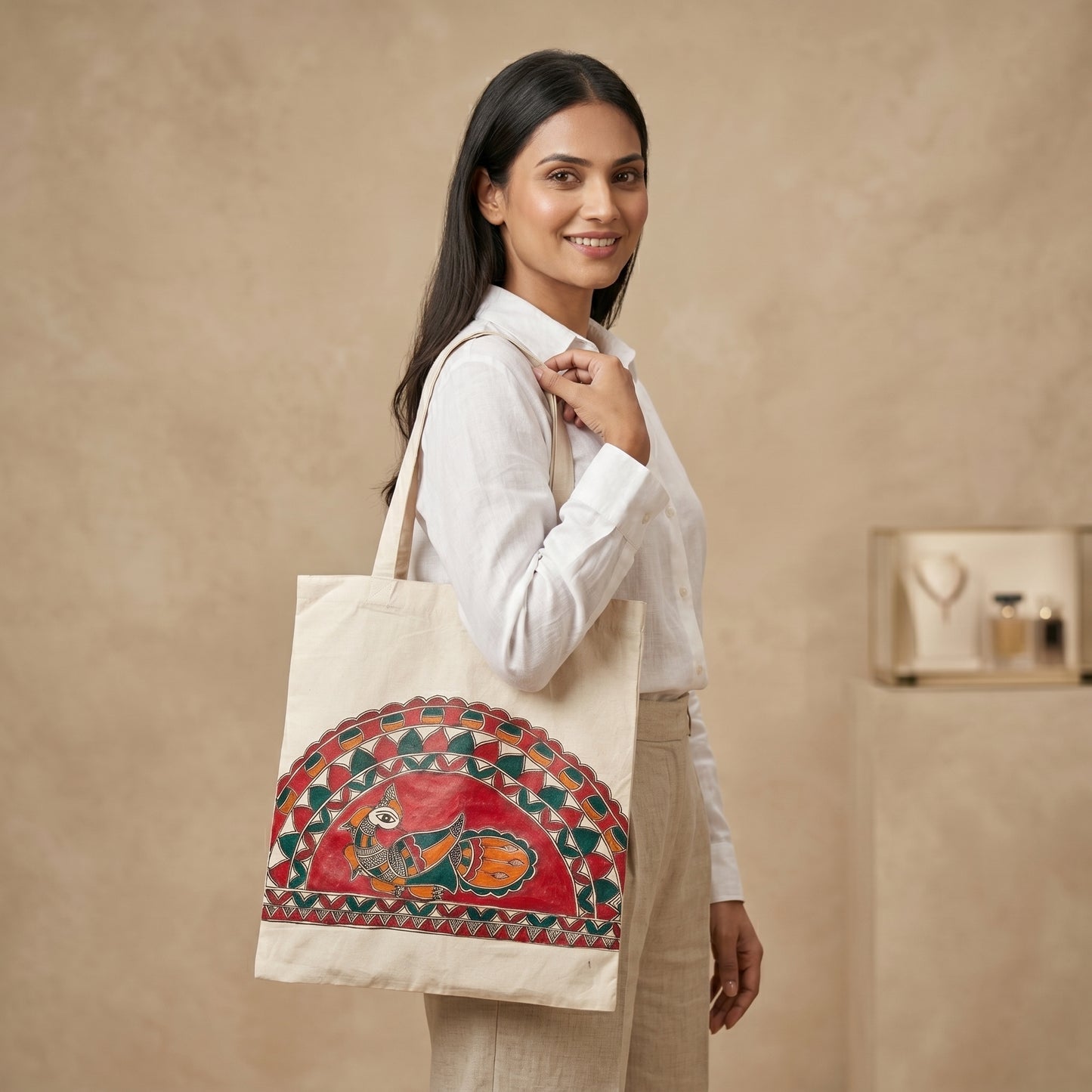 Madhubani Painting Tote Bag for Everyday Ethnic Style