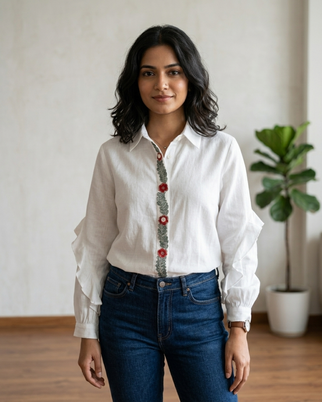 Madhubani  Shirt for Women – Size L