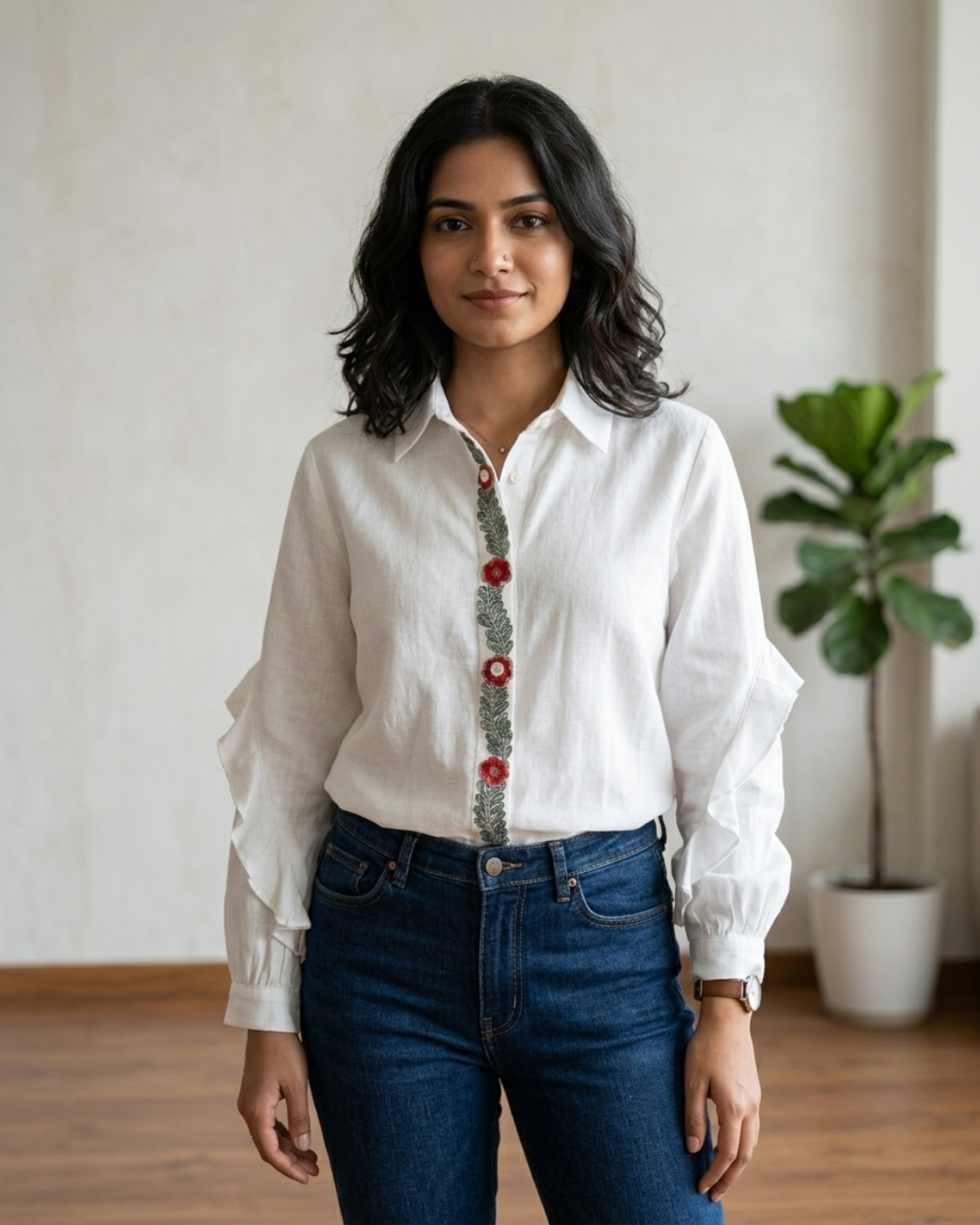 Madhubani  Shirt for Women – Size L