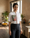 Women’s Madhubani Painting Shirt – (Size L) | Handcrafted Ethnic Designer