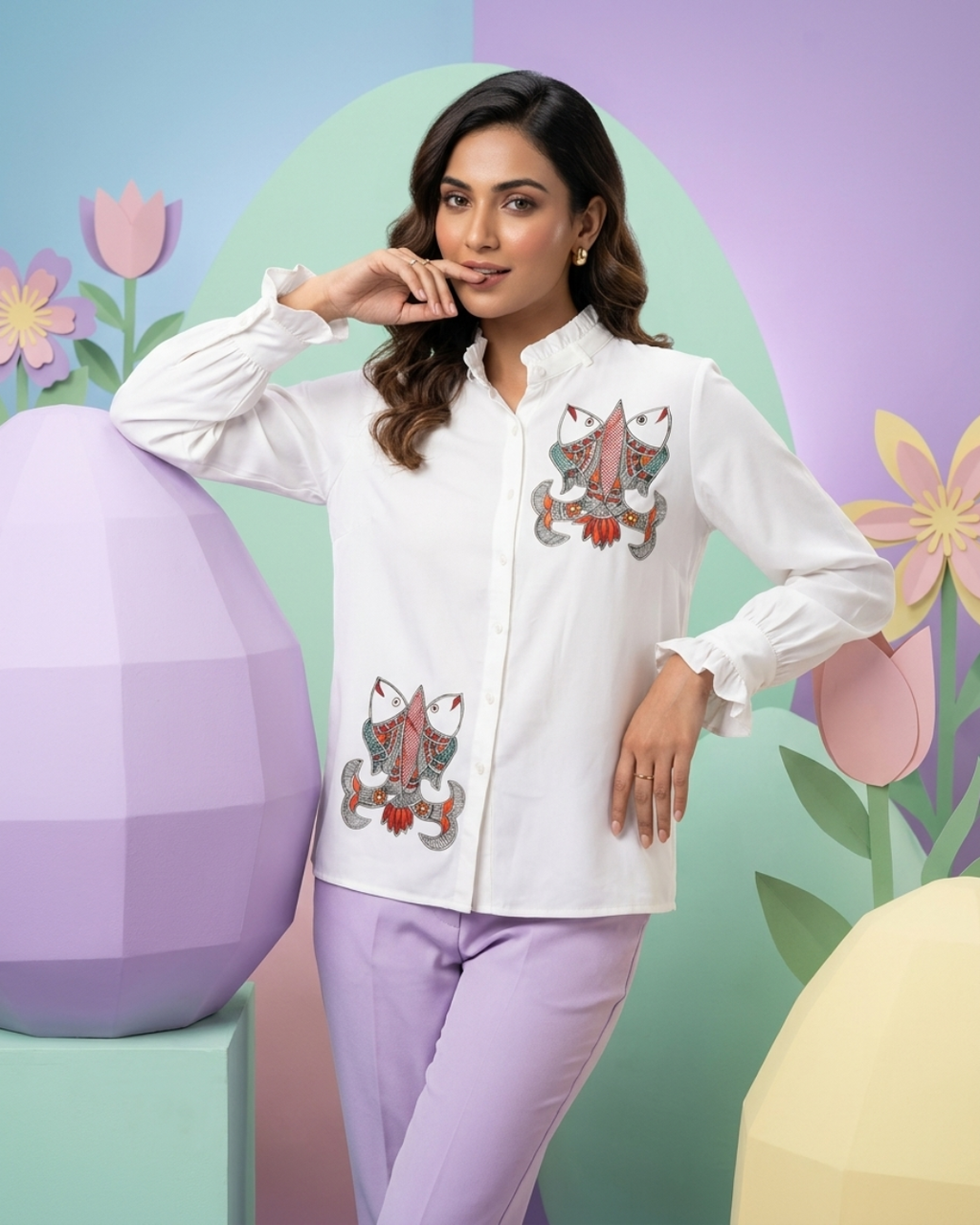 Madhubani  Shirt for Women – Size M