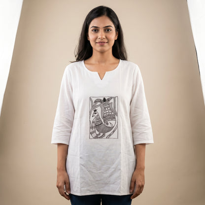 Hand-Painted Madhubani Women's Top | Ethnic Art Wear