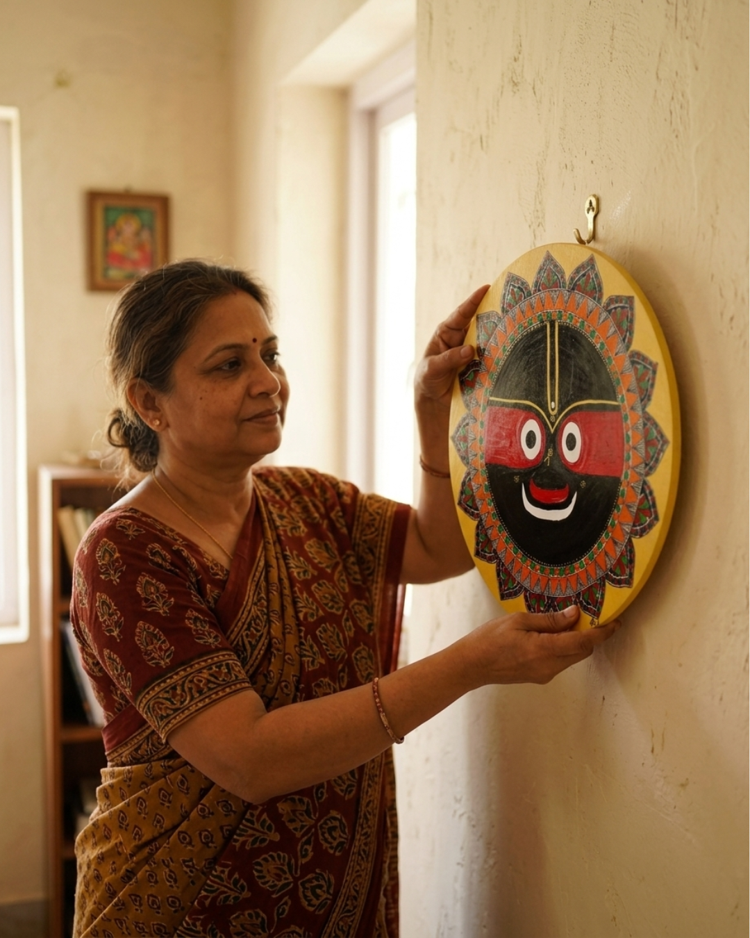 Jagannath Ji Madhubani Painting – 16 Inch MDF Wall Art