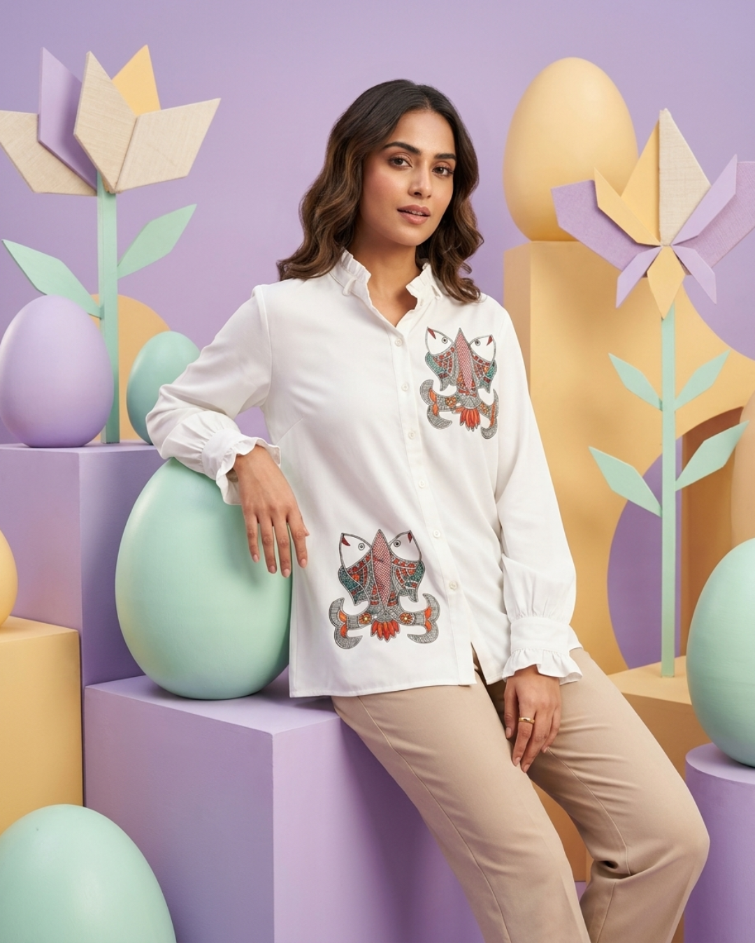 Madhubani  Shirt for Women – Size M