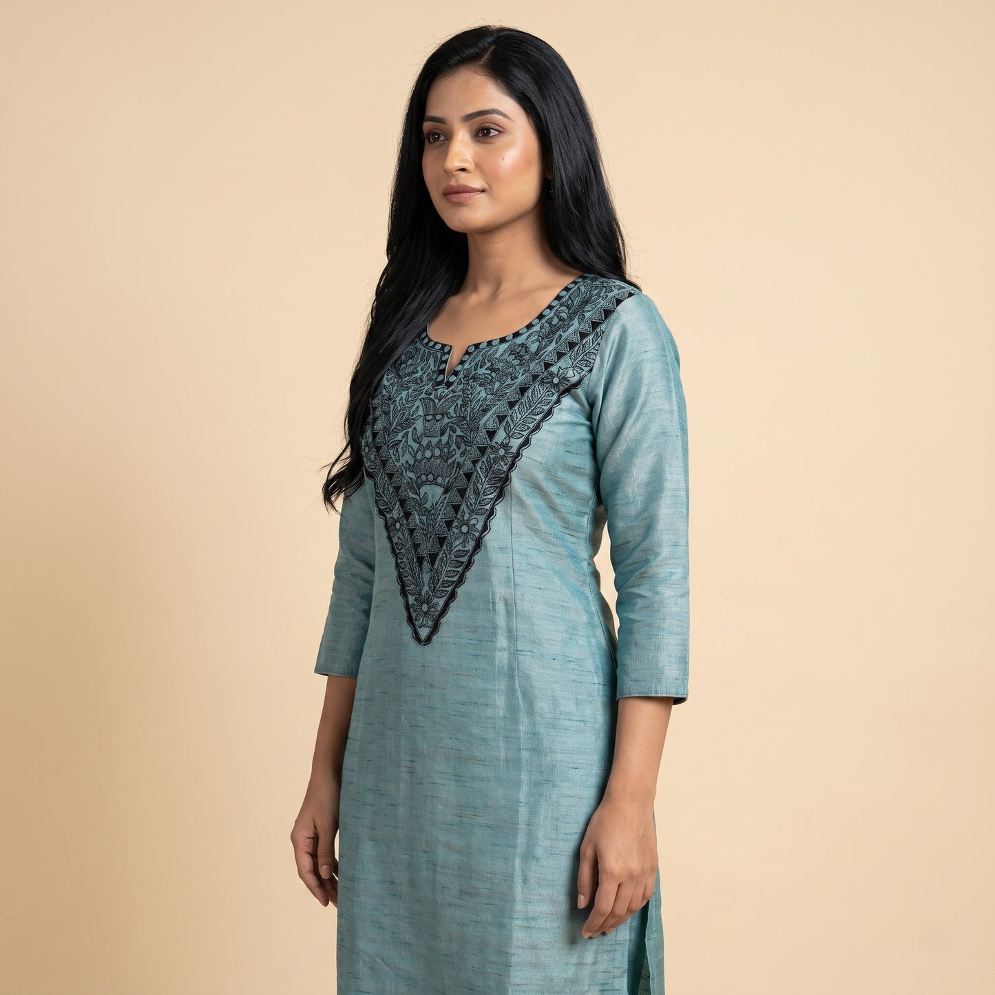 HandPainted Madhubani Kurti & Palazzo Set for Women