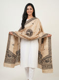 Handmade Madhubani Painting Dupatta | Traditional Hand-Painted Dupatta