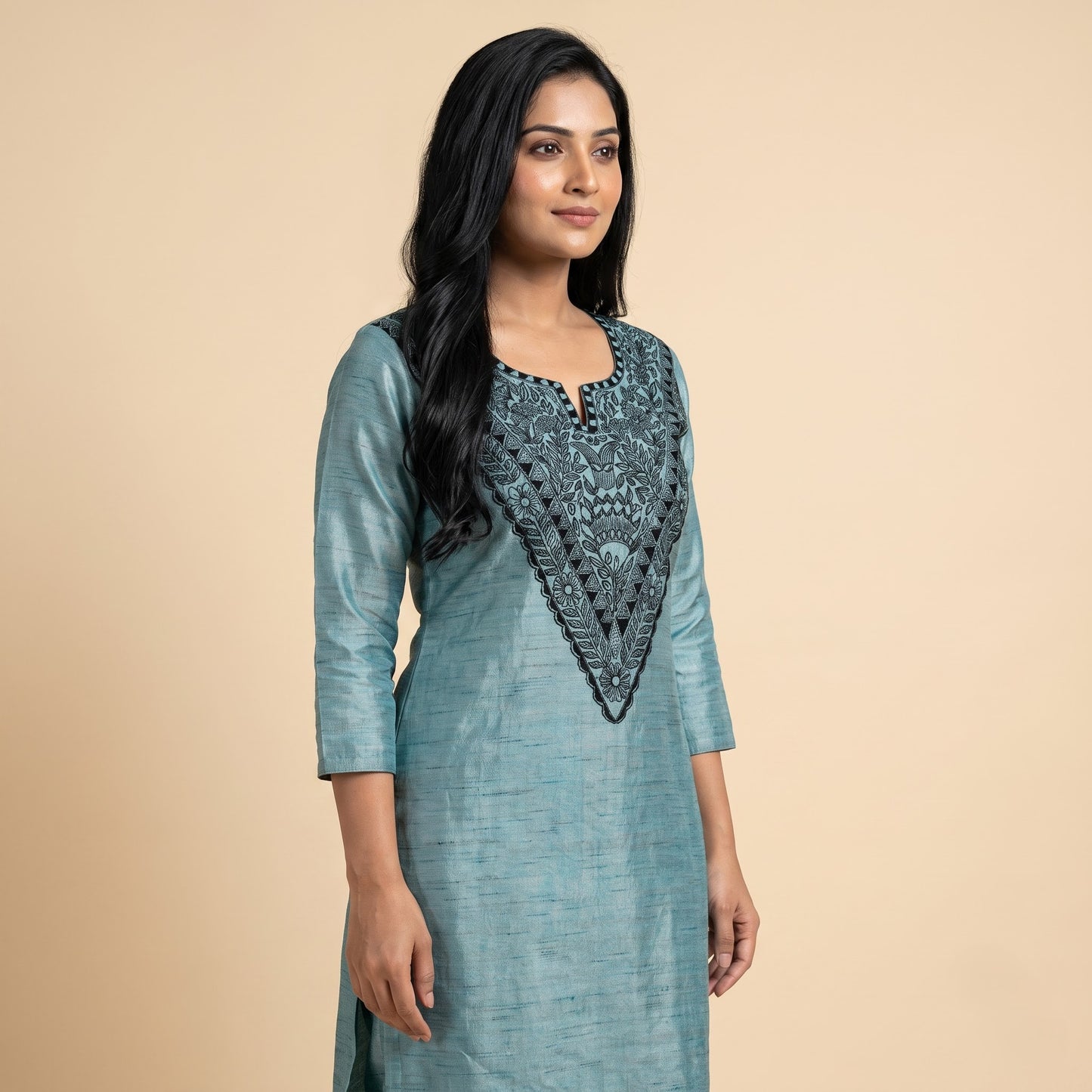 HandPainted Madhubani Kurti & Palazzo Set for Women