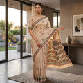 Handmade Madhubani Painting Saree with Blouse | Ethnic Saree