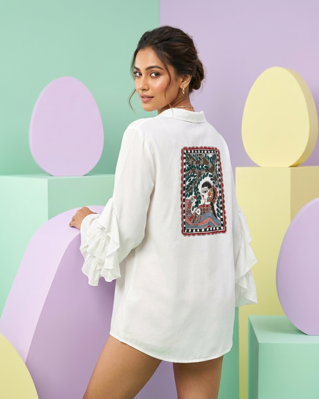 Madhubani  Shirt for Women – Size L