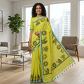 Handmade Madhubani Painting Saree with Blouse | Chhath Puja Saree