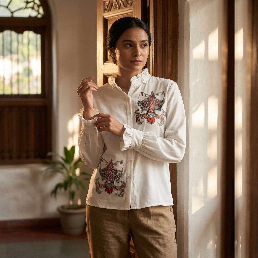 Madhubani  Shirt for Women – Size M