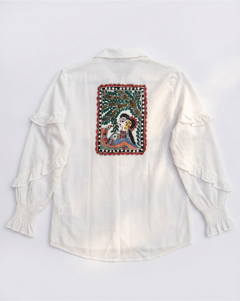 Front & Back Madhubani Shirt for Women –  (Size L) | Ethnic Designer Wear