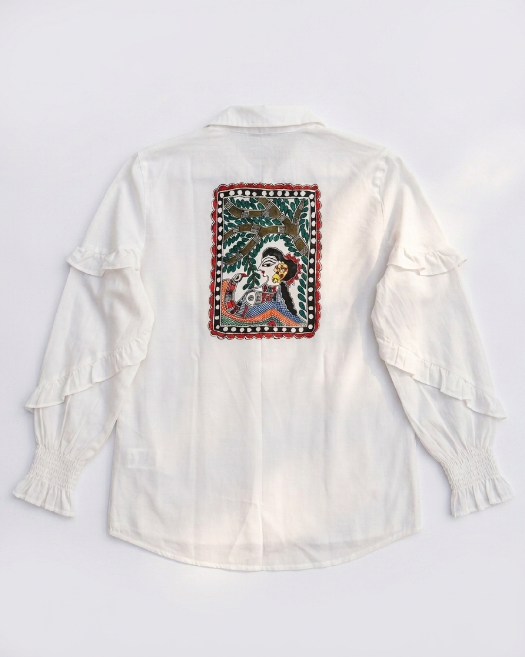 Front & Back Madhubani Shirt for Women –  (Size L) | Ethnic Designer Wear
