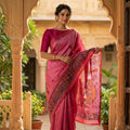 Handmade Madhubani Painting Saree with Blouse | Ethnic Saree