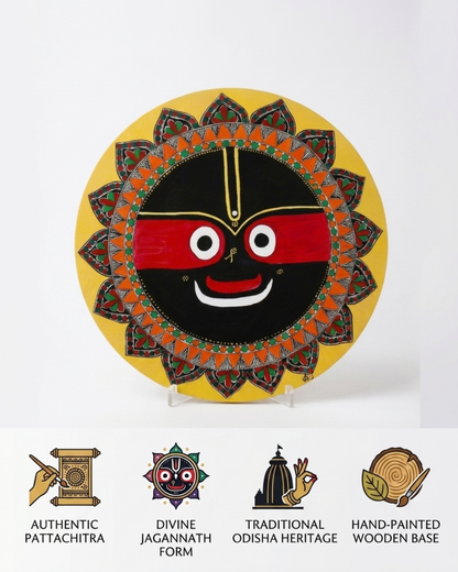Handmade Jagannath Ji Madhubani Wall Art for Home Decor