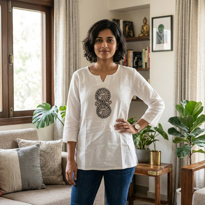 Hand-Painted Madhubani Women's Top | Ethnic Designer