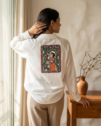 Madhubani Painting Shirt for Women | Ethnic Wear