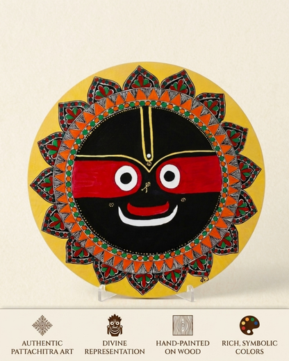 Handmade Jagannath Ji Madhubani Wall Art for Home Decor