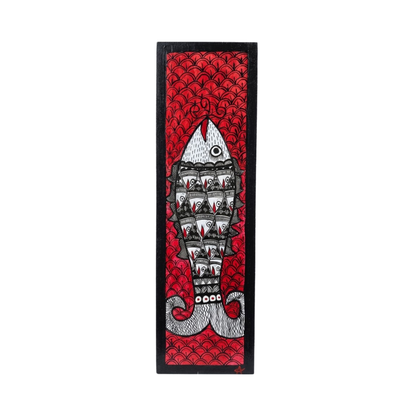 Handpainted Madhubani Fish Wall Art for Home Decor