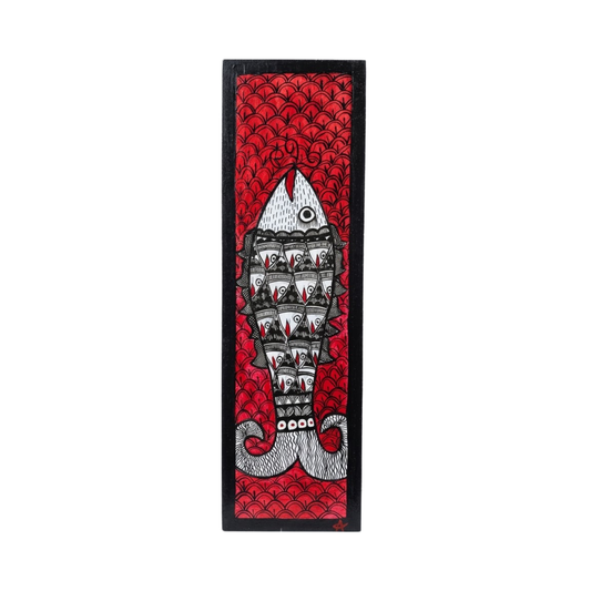 Handpainted Madhubani Fish Wall Art for Home Decor