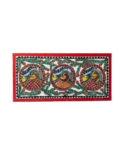 Fish Madhubani Painting with Frame | Handmade Wall Art