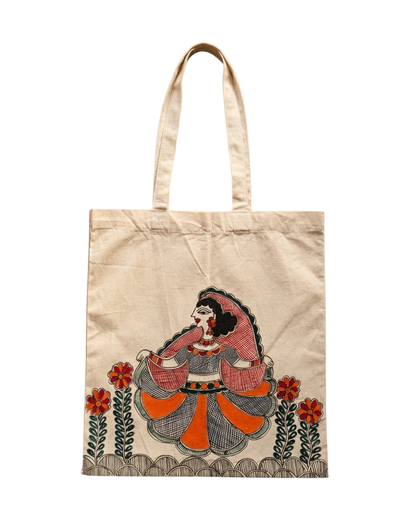 Madhubani Painting Tote Bag for Everyday Ethnic Style