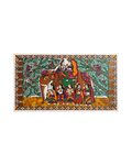 Dwarikadhish Madhubani Painting Canvas Wall Art Without Frame