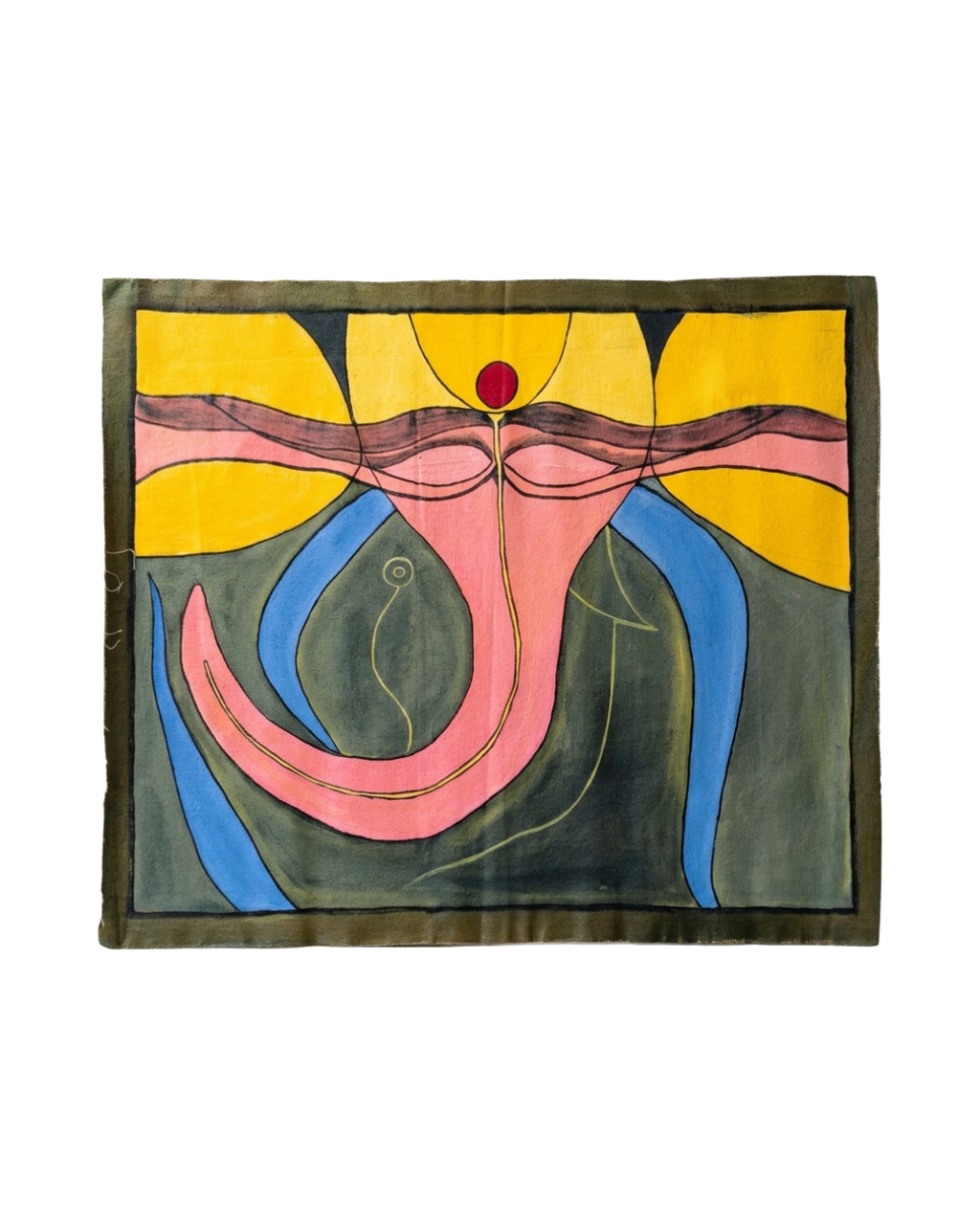 Ganesha Abstract Madhubani Painting – Handmade Traditional Wall Art
