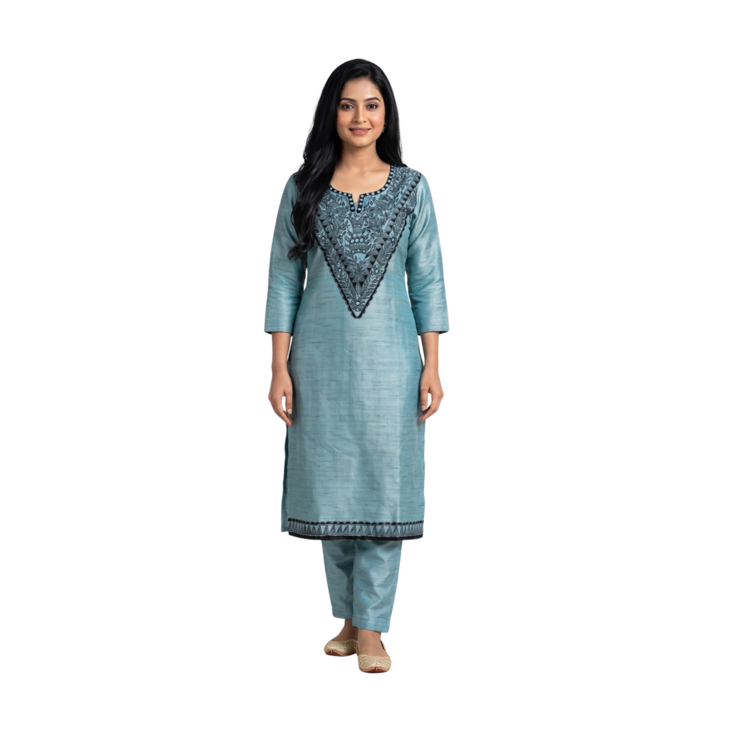 HandPainted Madhubani Kurti & Palazzo Set for Women