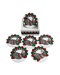 Handmade Peacock Design Madhubani Coaster Set with Stand | Set of 6 Decorative Tea Coasters