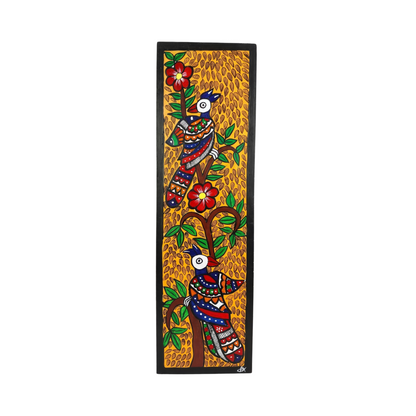 Birds & Tree of Life Handpainted Madhubani Wall Art
