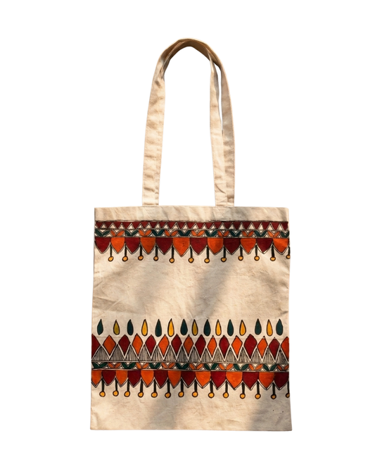 Handmade Madhubani Painting Tote Bag for Everyday Fashion