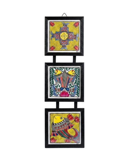 Handmade Fish Madhubani Painting Traditional Wall Art