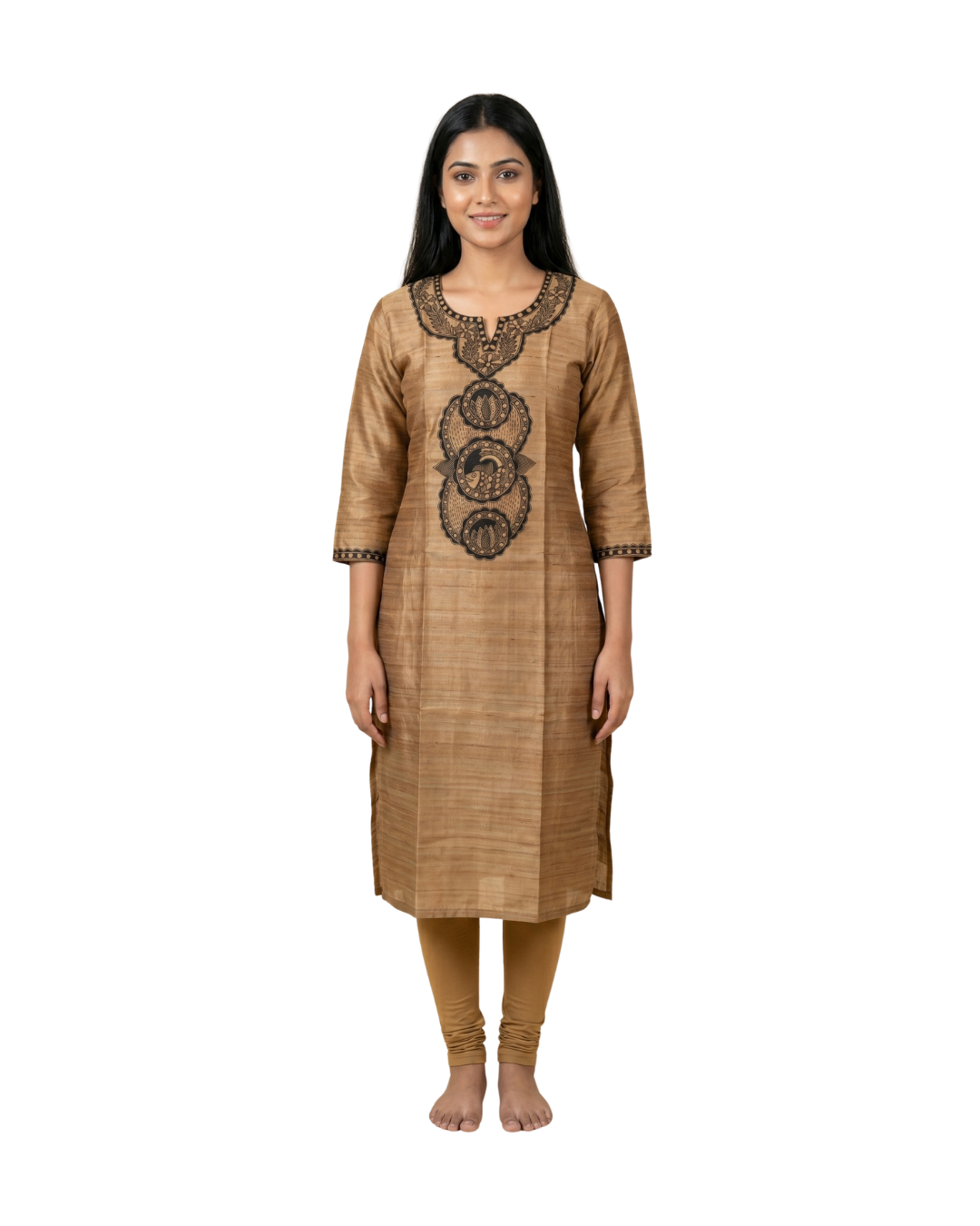 Hand-Painted Madhubani Readymade Kurti for Women