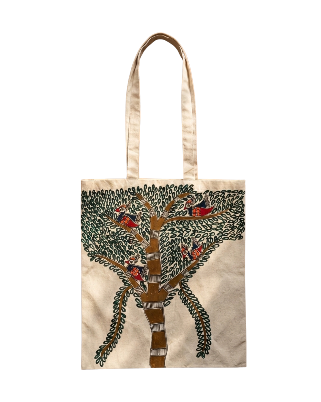 Handmade Madhubani Painting Tote Bag for Daily Lifestyle