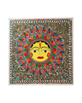 Lord Sun Madhubani Painting - Handmade Traditional Wall Art
